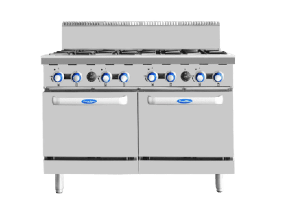 8 BURNERS WITH OVEN - AT80G8B-O – suncoastcateringequip